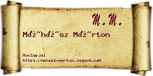 Méhész Márton névjegykártya