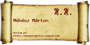 Méhész Márton névjegykártya